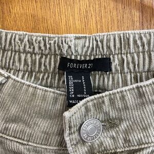 Forever21 Olive Khaki BaggyCorduroy Pants, Small